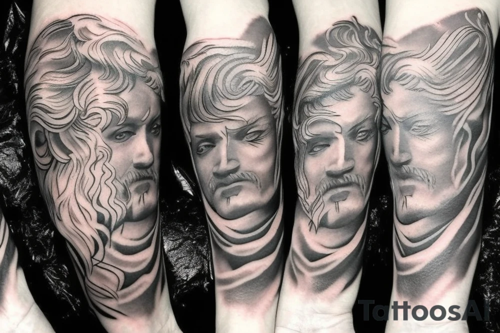 Greek mythology tattoo. Half sleeve. tattoo idea