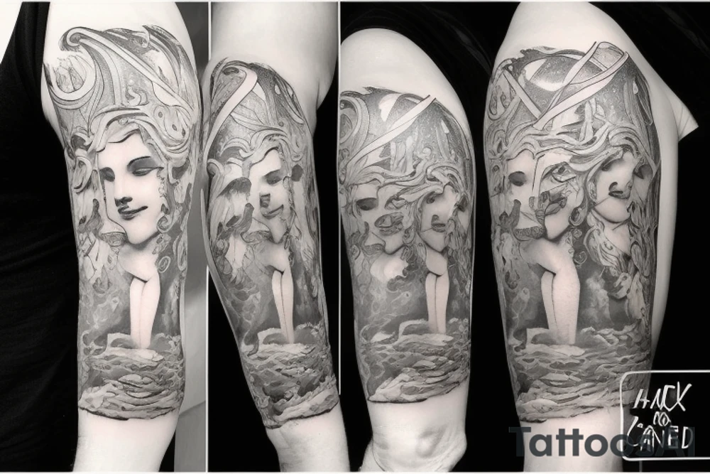 Greek mythology tattoo. Half sleeve. tattoo idea