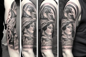 Greek mythology tattoo. Half sleeve. tattoo idea