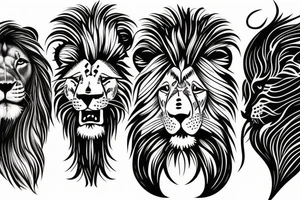 Lion and lion baby tattoo idea