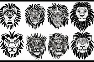 Lion and lion baby tattoo idea