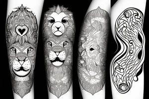 Lion and lion baby tattoo idea