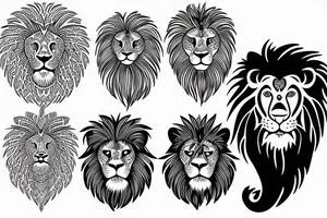 Lion and lion baby tattoo idea