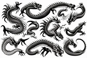 dragon on thick tattoo idea