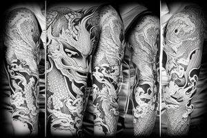dragon on thick tattoo idea