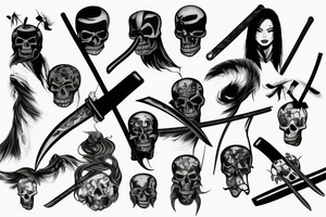 Death with katana tattoo idea