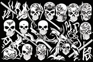Death with katana tattoo idea