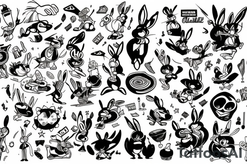 Bajki looney tunes tattoo idea