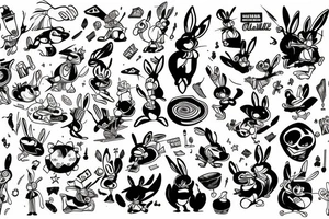 Bajki looney tunes tattoo idea