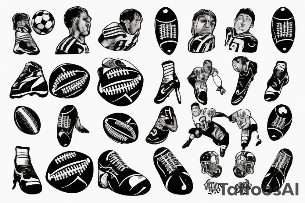Football , time , past tattoo idea