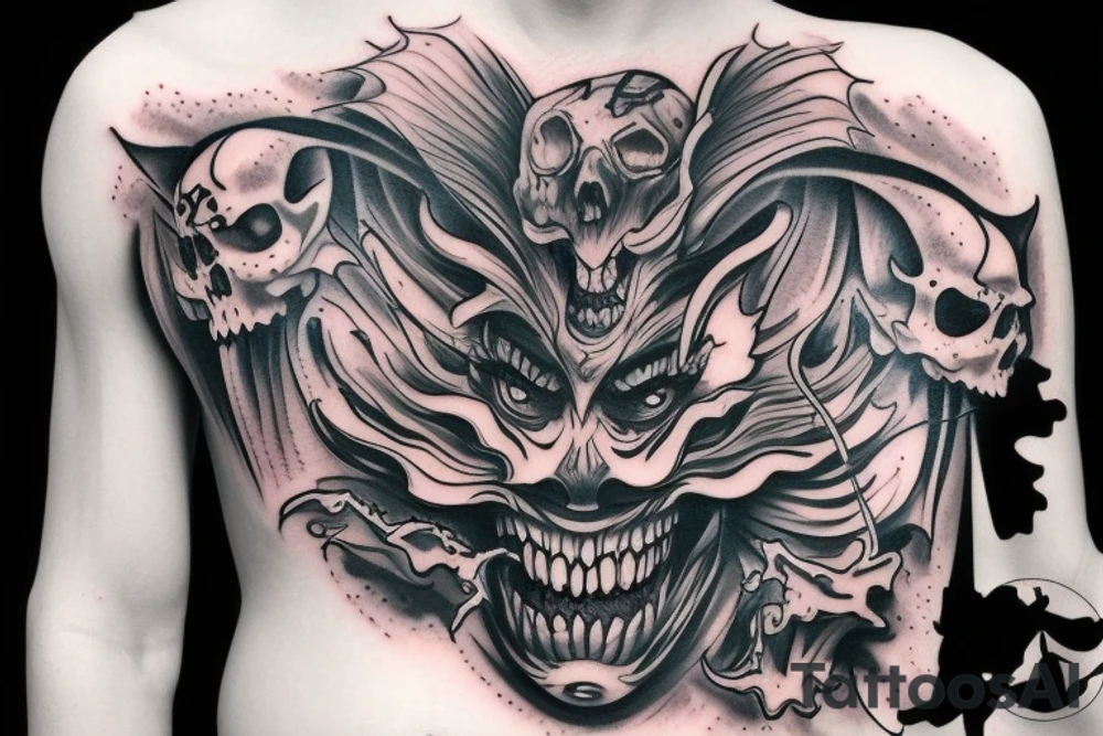 Demon doll tattoo idea