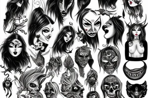 Demon doll tattoo idea