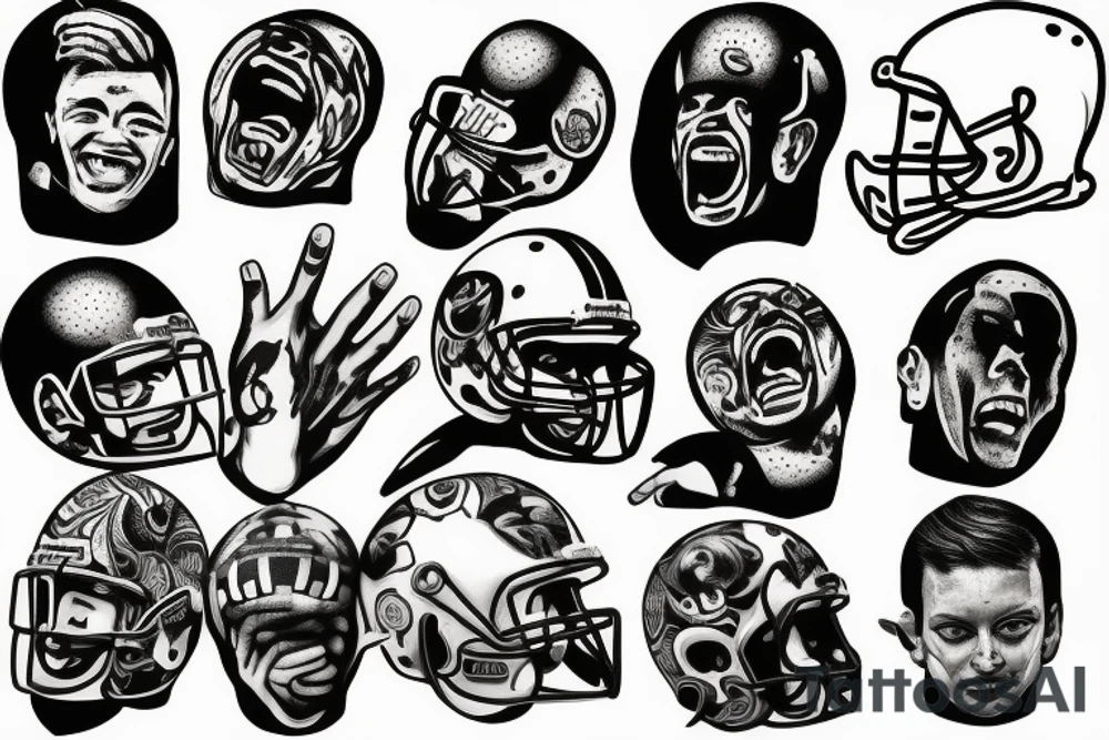 Football friends tattoo idea