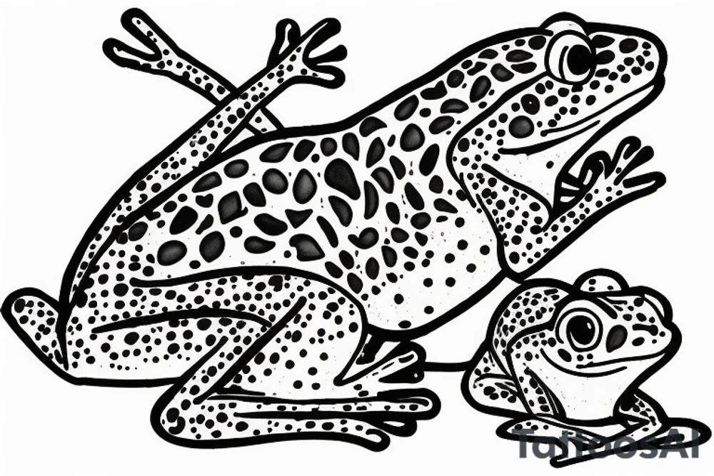 Frog and mouse carrying about each other tattoo idea