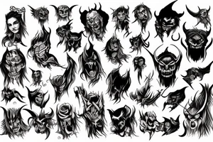 Demon doll devil tattoo idea