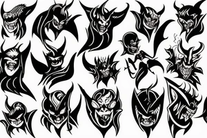 Demon doll devil tattoo idea