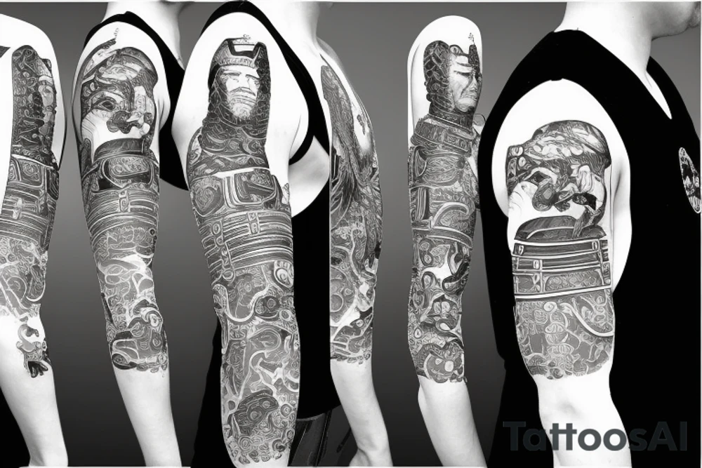 Samurai with full armour tattoo idea