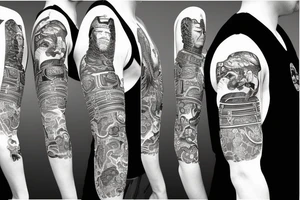 Samurai with full armour tattoo idea