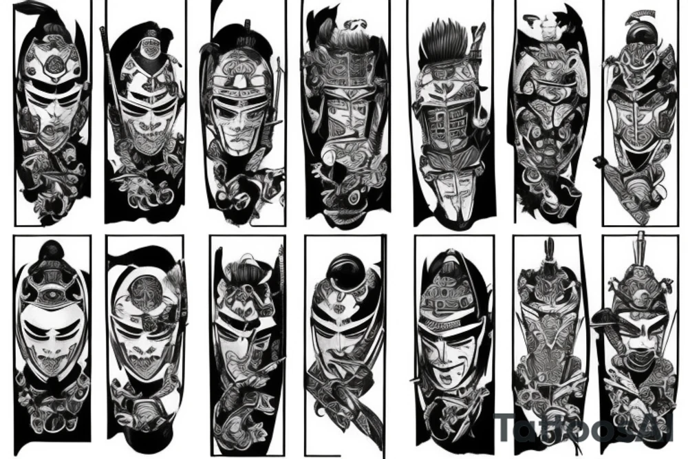 Samurai with full armour tattoo idea