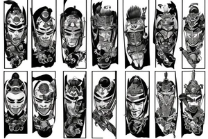 Samurai with full armour tattoo idea