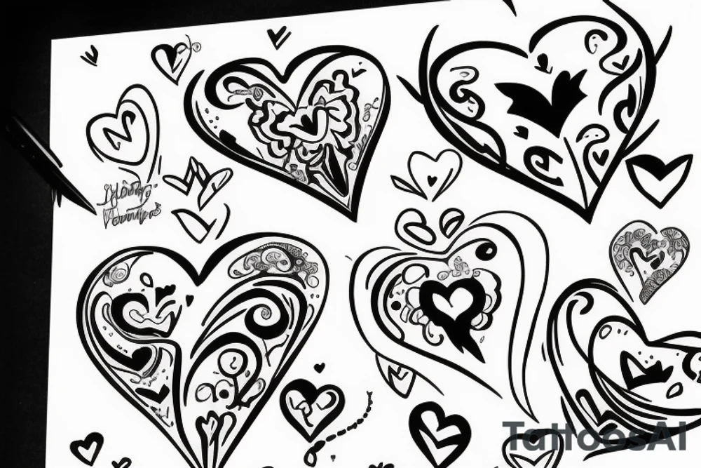 valentines day flash tattoo idea