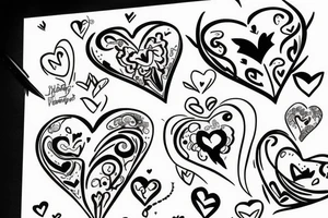 valentines day flash tattoo idea