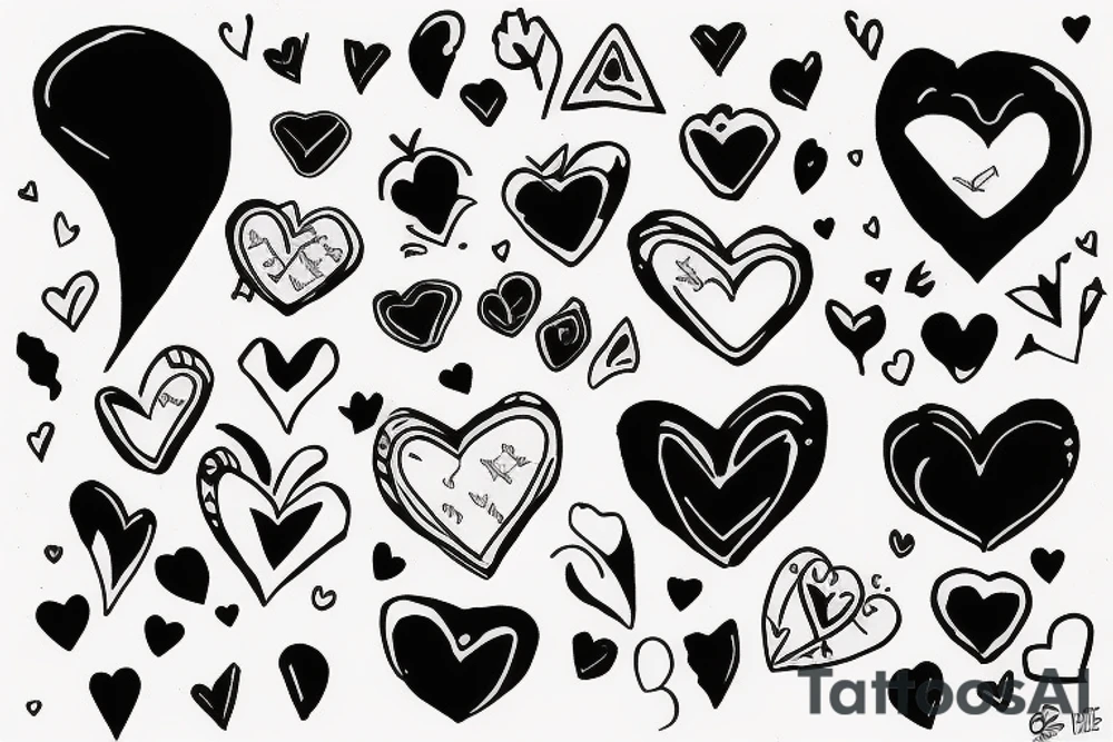valentines day flash tattoo idea