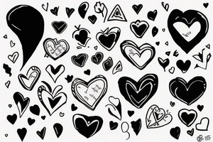 valentines day flash tattoo idea
