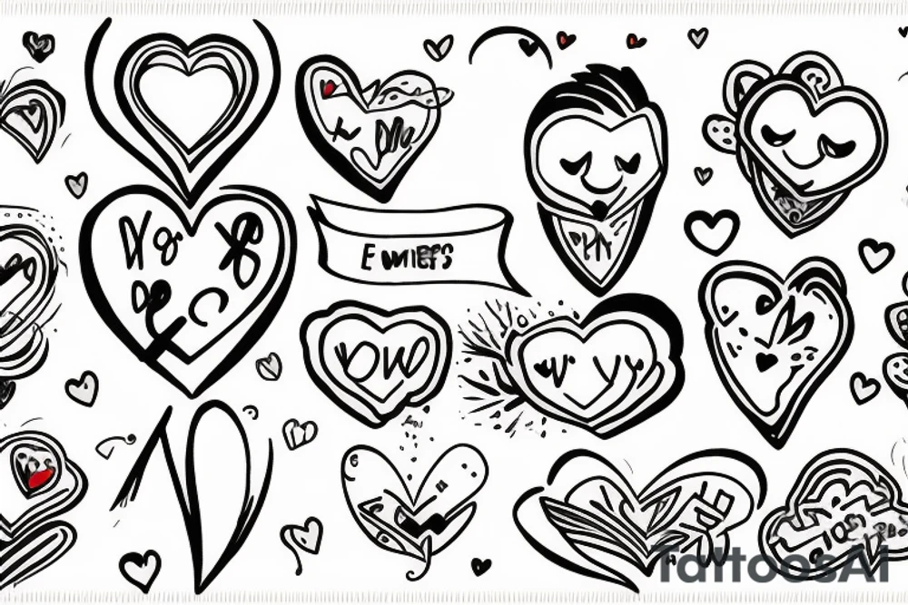 valentines day flash tattoo idea