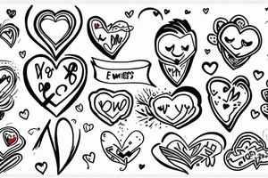 valentines day flash tattoo idea