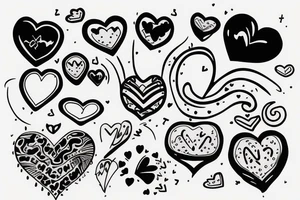 valentines day flash tattoo idea