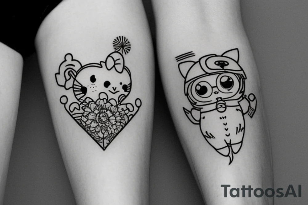 valentines day flash tattoo idea