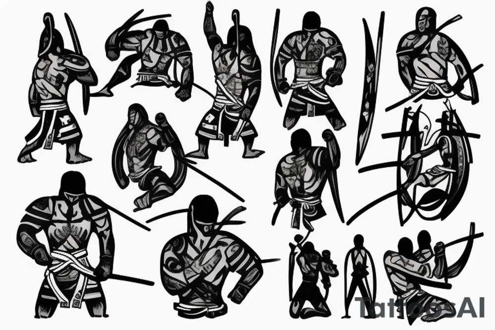 Spartan warrior in Jiu jitsu gi tattoo idea