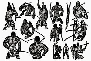Spartan warrior in Jiu jitsu gi tattoo idea