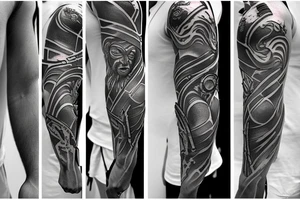 Spartan warrior in Jiu jitsu gi tattoo idea