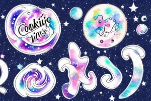 Cookie with galaxies flowing out of it tattoo idea