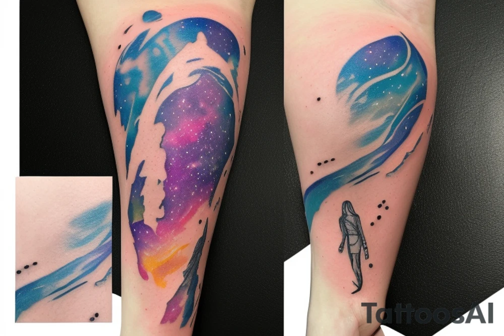 Andromeda galaxy tattoo idea