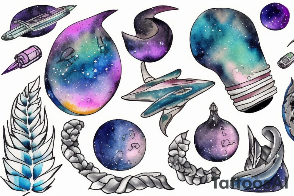 Andromeda galaxy tattoo idea