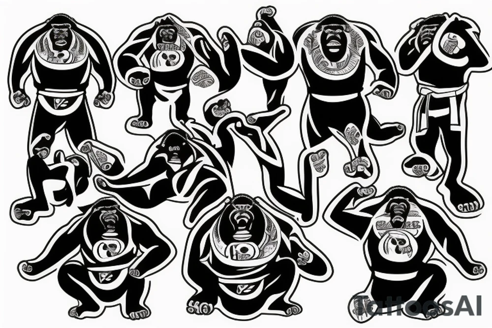 Jiu jitsu gorilla tattoo idea