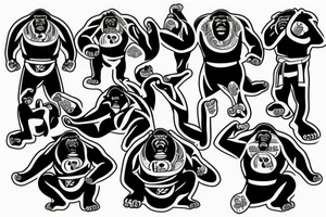 Jiu jitsu gorilla tattoo idea