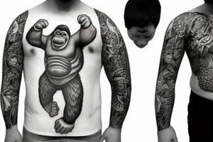 Jiu jitsu gorilla tattoo idea