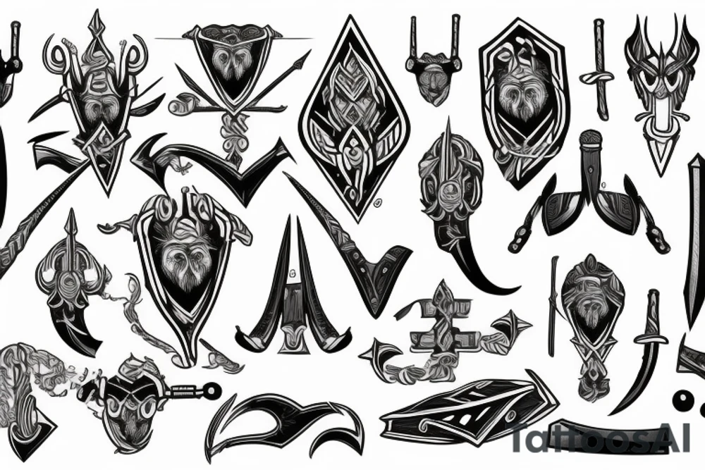 Viking axes tattoo idea