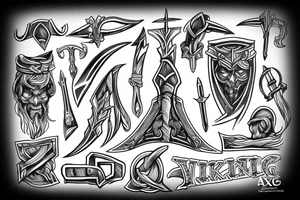 Viking axes tattoo idea
