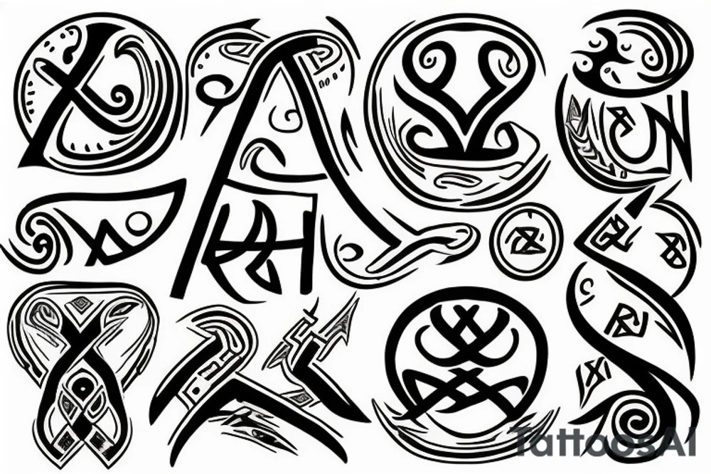 Nordic runes tattoo idea