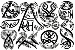 Nordic runes tattoo idea