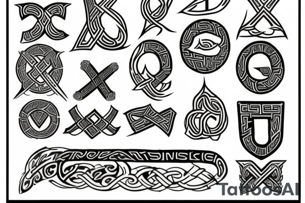 Nordic runes tattoo idea