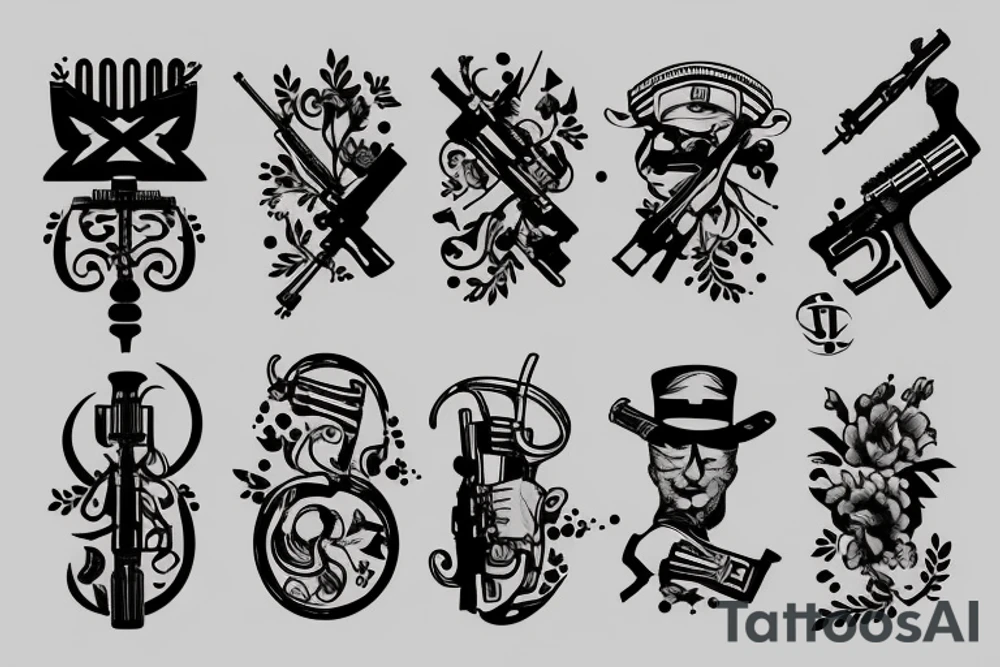 Rifle tattoo idea