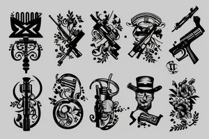 Rifle tattoo idea