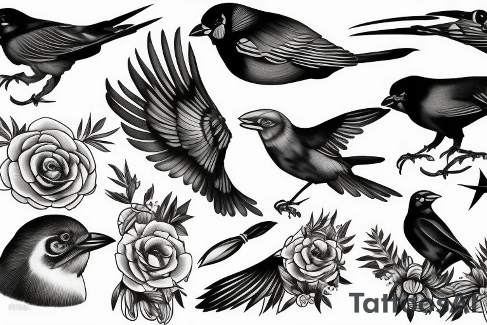 Jackdaw tattoo idea