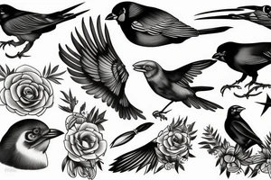 Jackdaw tattoo idea